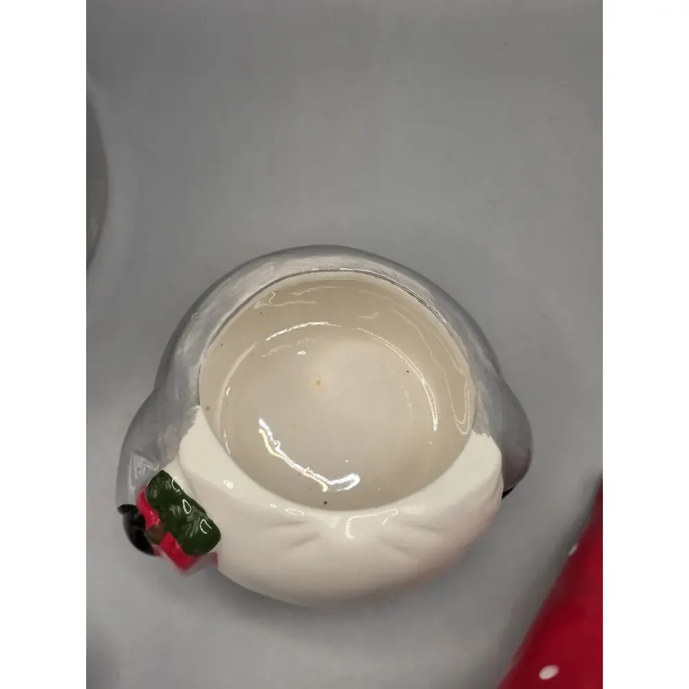 10 Strawberry Street Nordic Gnome Christmas Cookie Jar Canister 4 Pc Set Gray...